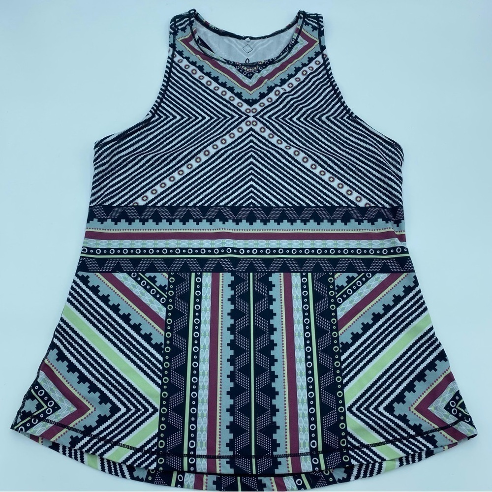 Prana Women’s Aztec Pattern Multicolor Athletic Tank‎ Top Size S